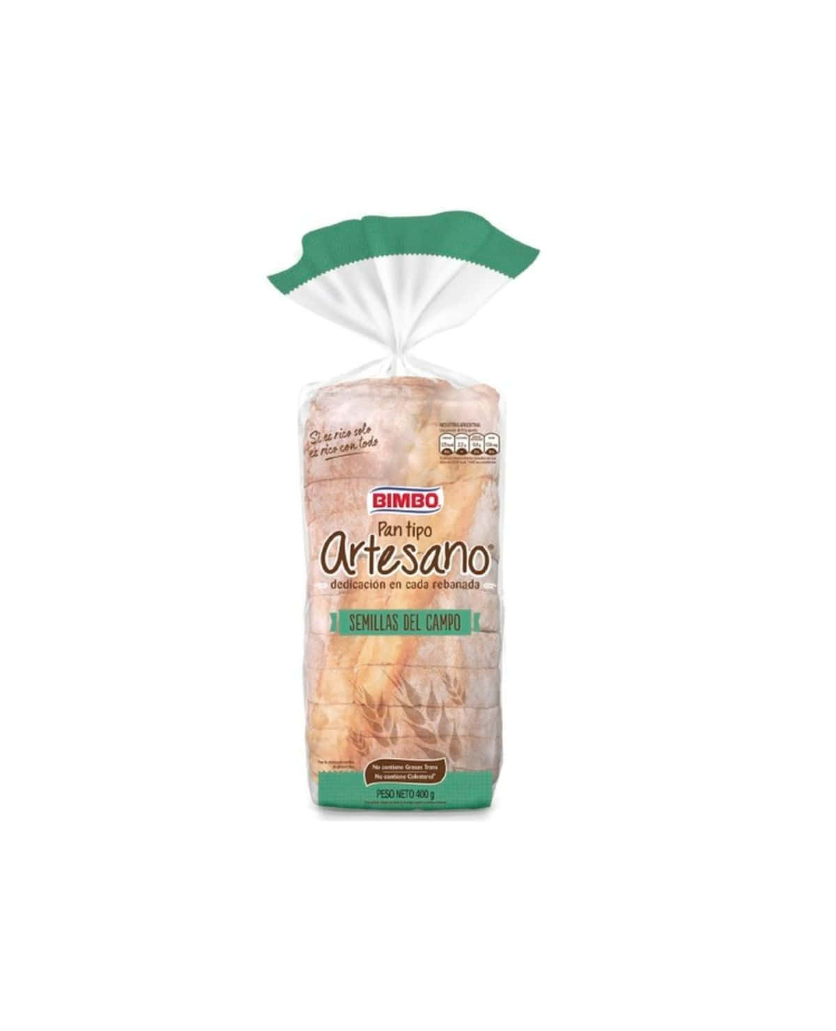 Pan Bimbo Artesano Semillas del Campo 400 Gr